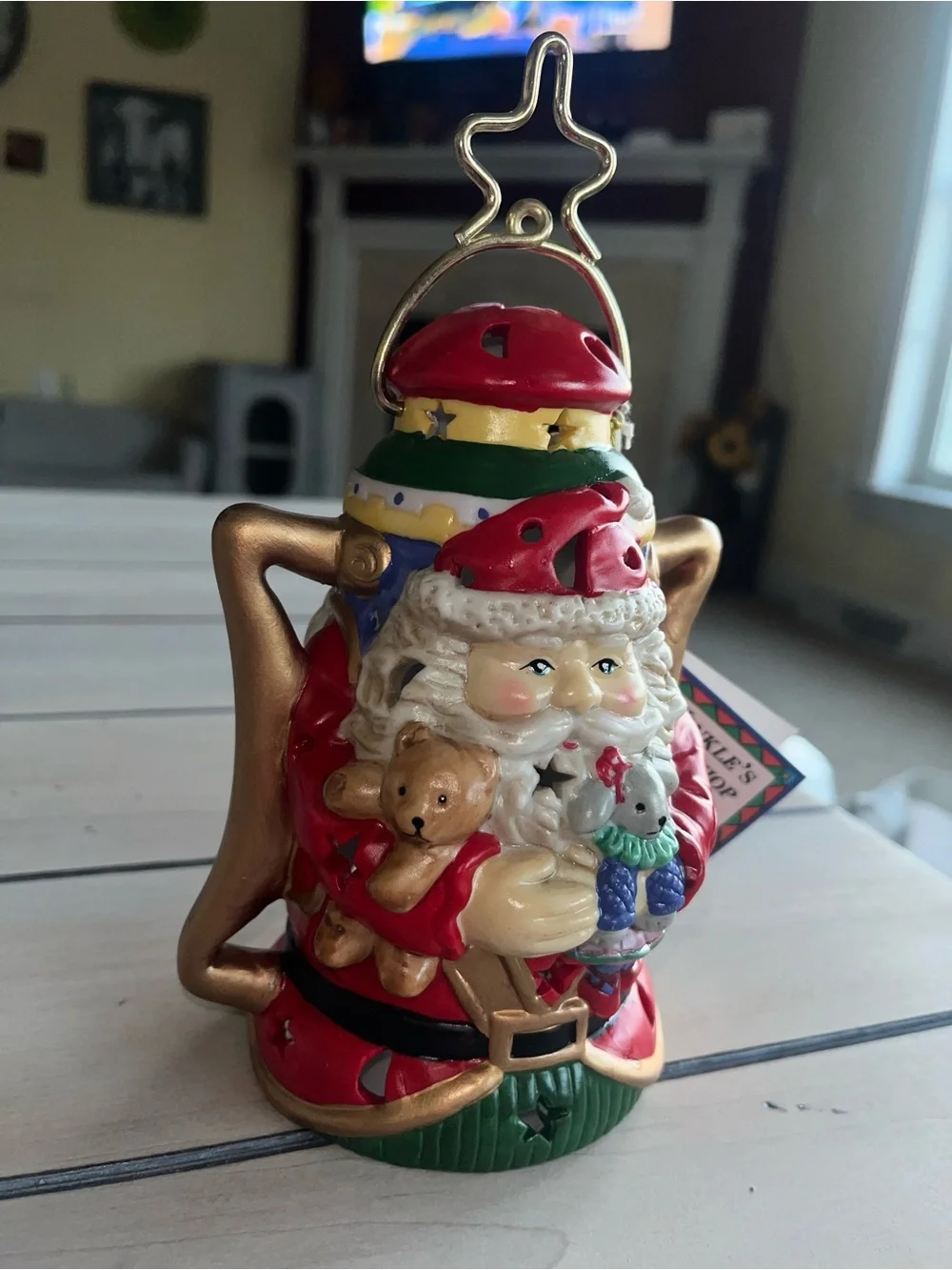 Vintage Silvestri Santa Claus Van Winkle Tea Light Latern